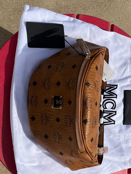 MCM Handbags - MCM Cognac Viestos Monogram Belt Bag NWT